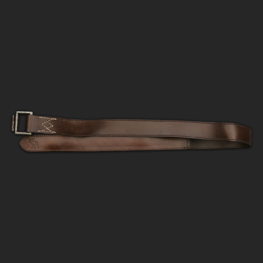 Classic Square Buckle Leather Belt