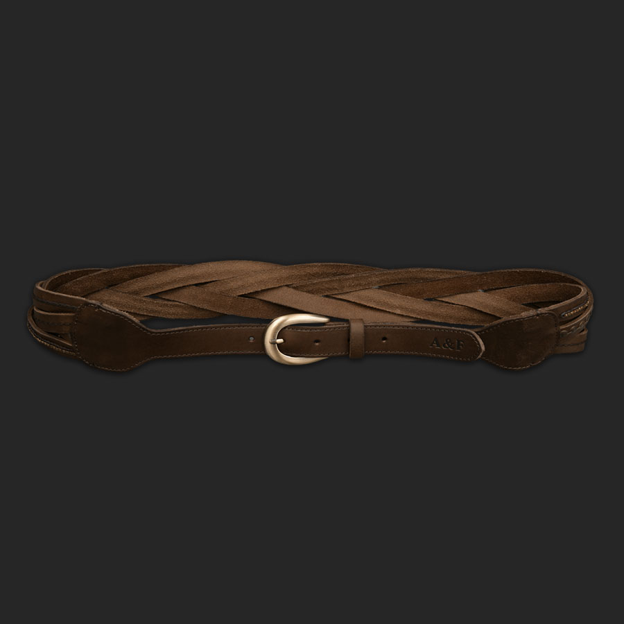 Leather Woven Braid Belt