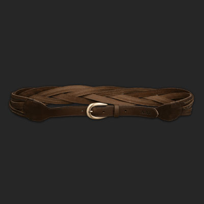 Leather Woven Braid Belt