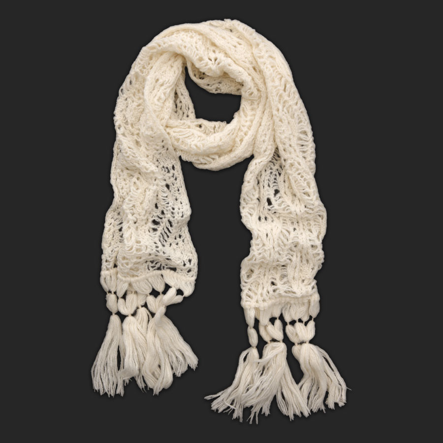 Vintage Open-Knit Scarf