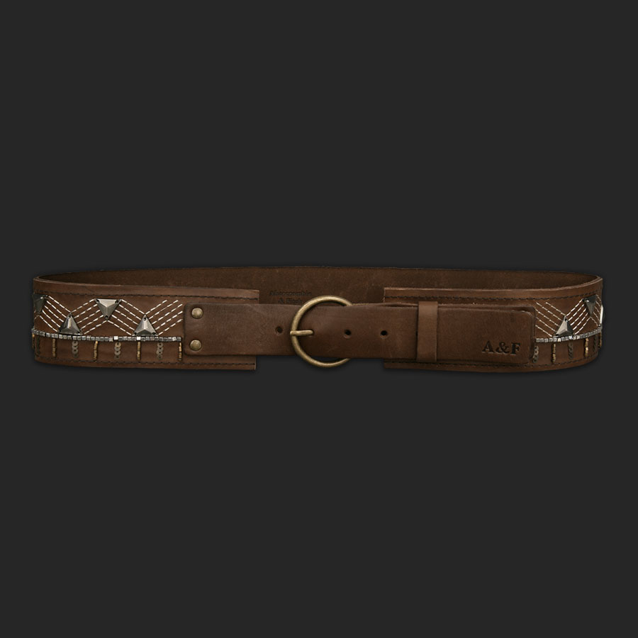 Embellished Leather Belt