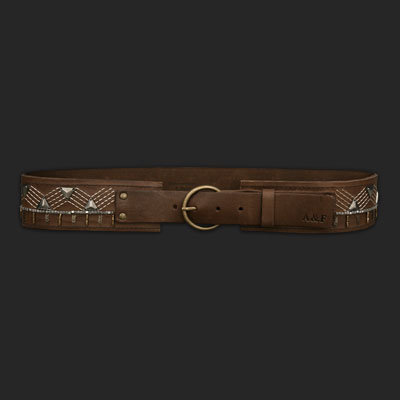 Embellished Leather Belt